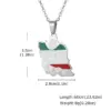 oly-925abe18a45e5b27636fa6a022515d19 Wholesale Independence Day Map Pendant Necklace For Unisex Featuring 304 Stainless Steel With 18K Real Gold Plated 0.03µm Thickness Cable Chain