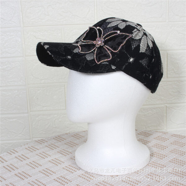 oly-928179182b5349085fa08825f50e5a39 Wholesale high-end thin style versatile elegant peaked cap casual women's Korean-style rhinestone butterfly Western style baseball hat