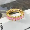 oly-92846f75dbedc276bebddbca881f321c Wholesale Square Claw Setting Ring For Women In Brass With 18K Real Gold Water Plating And Zircon Inlay