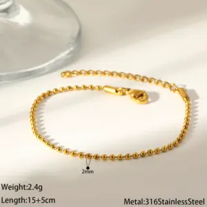 Gold 2.0 Wave Bead Bracelet
