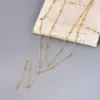 oly-92a031a6902e3bf4dc3b3c83538b5305 Wholesale 304 Stainless Steel Solid Color PVD Coated 18K Real Gold Plated Simple Style Waterproof Non Tarnish Cable Chain Lobster Trigger Clasp Closure Necklace