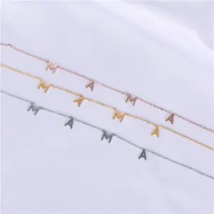 Wholesale Fashion Mama Letter Stainless Steel Plating Necklace