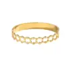 Wholesale Minimalist Leaf Arrangement Titanium Steel Vacuum Plated Handmade Bracelet