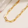 oly-92ccf1dcdc89e9de0517fd27cd54e3a8 Wholesale 304 Stainless Steel Solid Color Ion Plating (IP) 18K Gold Plated Simple Style IG Style Waterproof Non Tarnish Cable Chain Gold Chain Bracelet