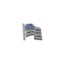 Wholesale American Flag Pin In White & Blue Zinc Alloy With Diamond Craft, Stylish Flag Brooches