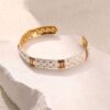 Wholesale Yl Xiaotian Colorful Popular Stylish Fashion Retro Design Oil Dripping Bracelet 18K Gold Jade Stainless Steel
