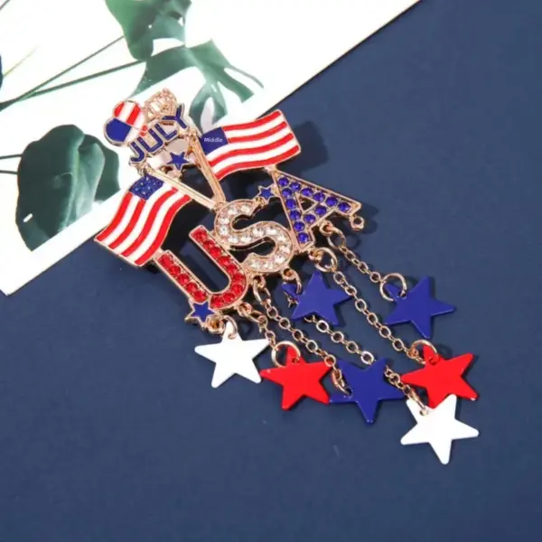 Wholesale National Flag Pin In Alloy With Electroplated Finish, Perfect For Independence Day Celebrations