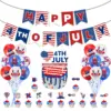 Wholesale American Independence Day Decoration Stars And Stripes Pennant Cake Decoration Balloon Set Party Supplies Holiday Celebration