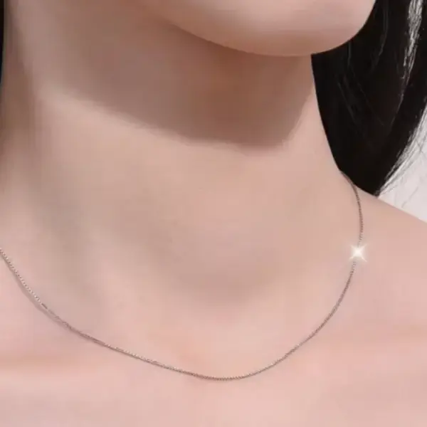 Wholesale Handmade Geometric Necklace For Women With 925 Sterling Silver Box Chain