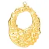 Wholesale Ion Plating (IP) Real Gold Plated 18K Gold Oval 304 Stainless Steel Basic Classic Style Waterproof Non Tarnish 304 Stainless Steel Pendant Necklace