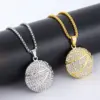 Wholesale Asymmetrical Basketball Pendant Necklace For Women In 304 Stainless Steel With Rhinestone Inlay And Box Chain