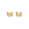 Wholesale Asymmetrical Bow Tie Stud Earrings For Women In 304 Stainless Steel With 18K Real Gold PVD Coated Plating And 0.03µm Thickness