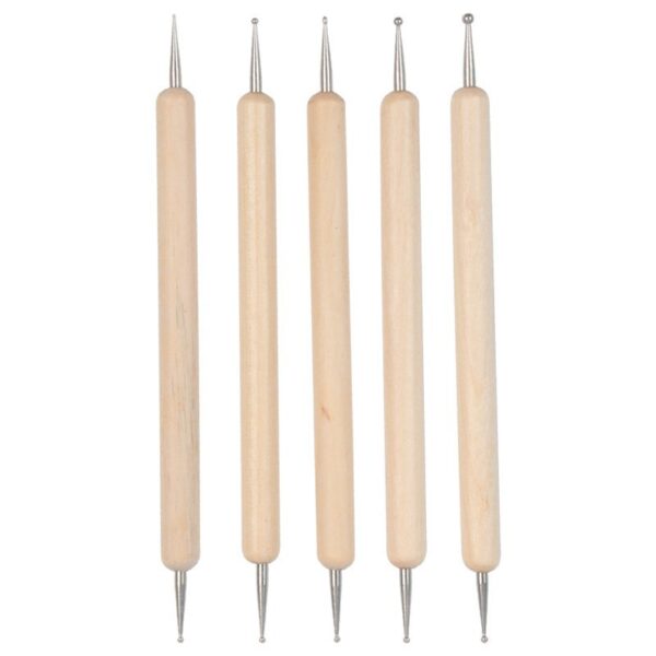 Wholesale Factory wholesale log point drill pen 5 double head point ball pen indentation pen acrylic point flower pen nail pen suit