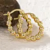 Wholesale Three-dimensional Geometric Earrings For Women In Copper With KC Golden Plated Water Plating And 0.03µm Thickness