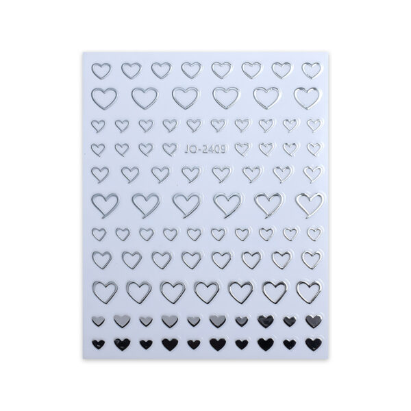 Wholesale Cyber Celebrous 3D Star Manure Sticker Liquid Metal Silver Adhesive Sticker Texturized Star Crocore Punk Nail Sticker