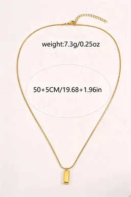 Wholesale Geometric Necklace For Adults Featuring Waterproof Non Tarnish 304 Stainless Steel With 18K Real Gold Electroplated And Woven Chain