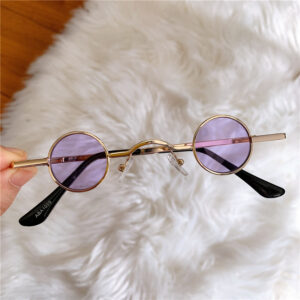Gold frame transparent purple film