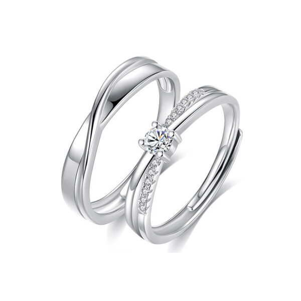 Wholesale Mobius Ring Couple's Ring Simple Moissanite Ring for Men and Women Valentine's Day Gift