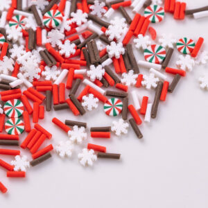 Red & white coffee granules + white snow + candies / 10g a pack