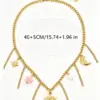 oly-93c58ad3e818614d0cbb4fed45d38b28 Wholesale Sun Necklace For Women, Waterproof Non Tarnish 304 Stainless Steel With 18K Real Gold Plated And Zircon Inlay, Electroplated