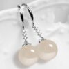 Wholesale Temperament Earrings for Women, Simulated Chalcedony Green Agate Earrings, Internet Celebrity Emerald Long Earrings, Anti-Precious Stone Earrings