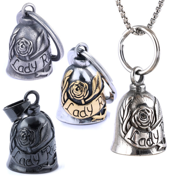 Wholesale Motorcycle Personalized Bell Rose Ladyr Silver Women's Stainless Steel Pendant
