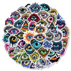 Wholesale 50 new personalized pupil eyes graffiti waterproof stickers diy mobile phone case skateboard notebook decorative stickers