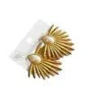 Wholesale Fashionable Stainless Steel Pearl Twist Earrings Non-Fading Petal Fan Shape Geometric Bohemian Butterfly Knot Ear Jewelry