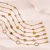 Wholesale Geometric Waterproof Non Tarnish Bracelets For Women In 18K Gold Plated 304 Stainless Steel With Zircon And PVD Coated Finish