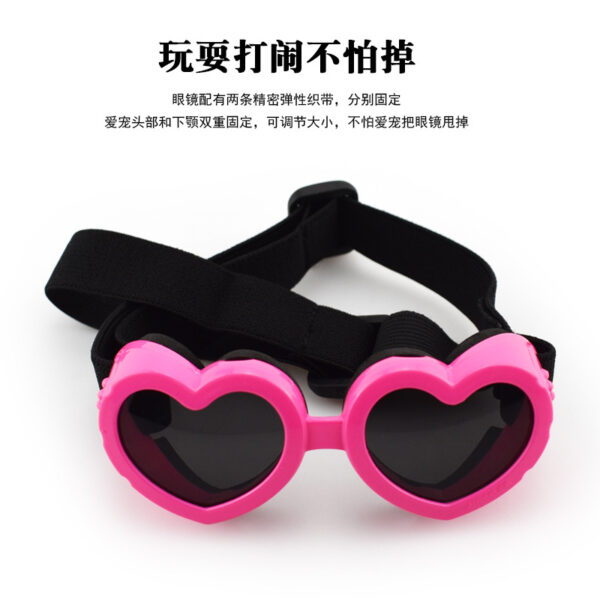 oly-9404e09d62d9e84d90689dfd55d40250 Wholesale Pet Glasses Love Shape Glasses Small Dogs Cats Neutral Accessories Small Love Mirror Sunglasses Eyewear Sunglasses