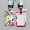 Wholesale Cartoon animation hard bus push-fit card sleeve heat transfer student campus card polyester lanyard card meal card OLY Exclusive