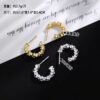 Wholesale 925 silver pin broken silver circle earrings women's cold style light luxury niche unique design high-grade earrings