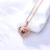 oly-9419e5930c57fa40b2906884526f1512 Wholesale 100 languages projection necklace Valentine's Day gift heart-shaped pendant beating heart heart-shaped smart necklace