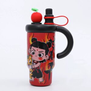 Double drink nezha cup 316-chinese red 800ml / Single cup with pattern