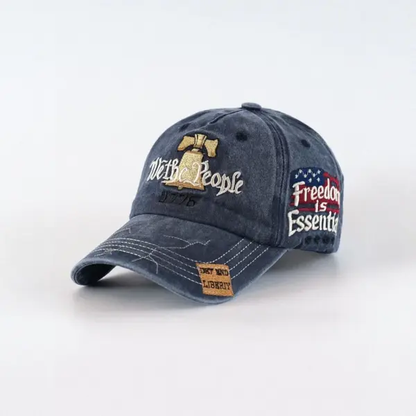 Wholesale American Flag Ethnic Style Baseball Cap With Curved Brim In Dark Grey, Featuring Polyester Material And Embroidery Craftsmanship