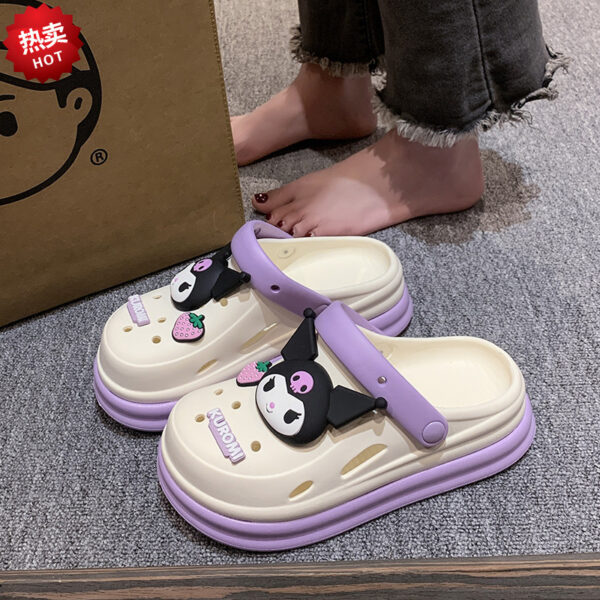 Wholesale Cave Shoes Women's Summer Internet Popular Ins Cute Cartoon Two-Wear Sandals and Slippers Non-Slip Outdoor Thick Slippers OLY Exclusive