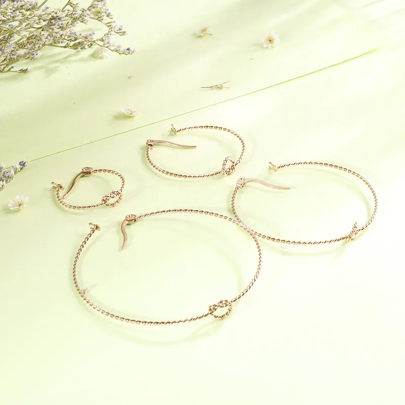 Wholesale 304 Stainless Steel Geometric Solid Color PVD Coated 18K Real Gold Plated Simple Style Waterproof Non Tarnish Plating Hoop Earrings