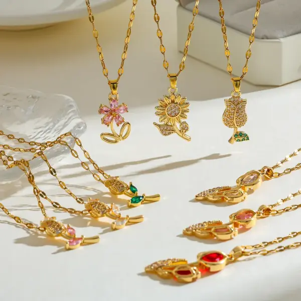 Wholesale Jewelry Fairy Style Flower Copper Cat's Eye Stone Plating Inlay Bracelets
