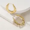 Wholesale Three-dimensional Geometric Earrings For Women In Copper With KC Golden Water Plating And 0.03µm Thickness