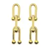 Wholesale 1 Pair Hip-Hop Geometric Polishing Titanium Steel Drop Earrings