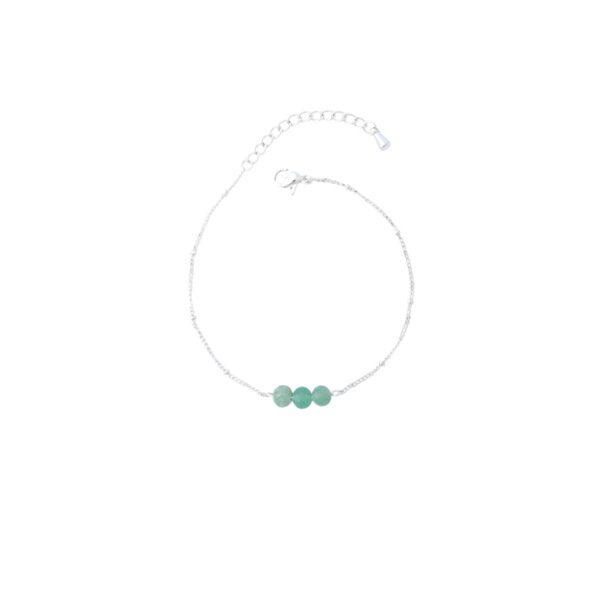 Wholesale 925 Sterling Silver Plated Jewelry Natural Stone Bracelet Stainless Steel Silver Bracelet