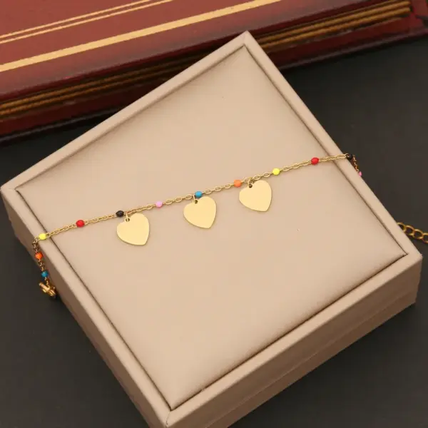 Wholesale PVD Coated 18K Gold Real Gold Plated Star Heart Shape Butterfly Stainless Steel Artistic Commute Waterproof Non Tarnish 304 Stainless Steel Bracelets
