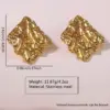 oly-94a64ccb4379c9cdfc482a512202d48d Wholesale 201 Stainless Steel 304 Stainless Steel Horns Flower Electroplating Stone-Free Imitation Gold French Style Sweet Asymmetrical Ear Studs