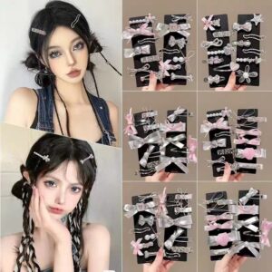 oly-94ae6526c5c92bb0d6396b959b6f0d11 Wholesale Valentine's Day Silver Sweet Cool Hair Clip Women's Side Broken Hair Bangs Clip Metal Duckbill Clip Girl Hair Clip Headwear