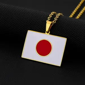 Gold New Flag Necklace