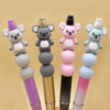 oly-94bd866e6f7983166abff8874904136b Wholesale 3D three-dimensional silicone beads loose beads baby animal koala tooth glue anti-drop chain accessories beaded in stock