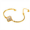 oly-94be39da30178d98a1f82cd30edcb239 Wholesale Stainless steel double-sided four-leaf clover bracelet, stainless steel jewelry, titanium steel bracelet
