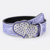 oly-94caa1d2024233b557515714e0fd3455 Wholesale Double Heart Belt Sapphire Pattern Metal Buckle pu Belt Women's Personalized Jeans Trendy Waist Closure Belt