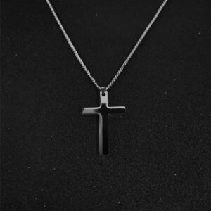 Cross necklace (70cm snake bone chain)