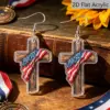 Wholesale Retro Multicolor Acrylic Cross Drop Earrings For Women With 304 Stainless Steel Ear Pins